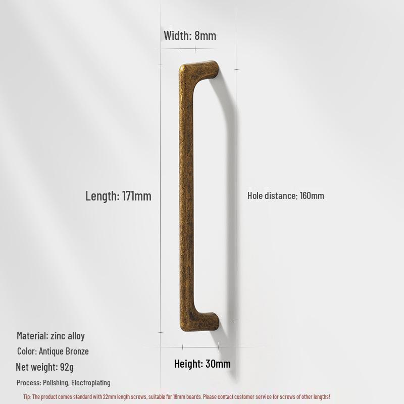 Maniglia per Armadio in Bronzo Retrò Stile Antico per Porte di Cucina e Armadi