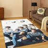 Kpop Star B-BTS Kim JIN SUGA V Teppich für Schlafzimmer Wohnzimmer Sofa Zuhause Fußmatte Heimdekoration, Teppich Rutschfeste Bodenmatte Geschenk