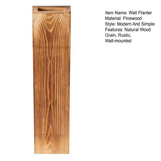 Jardinière murale en bois, vase mural de ferme, décoration murale rustique, support de plantes pour verdure, tiges d'eucalyptus, fleurs