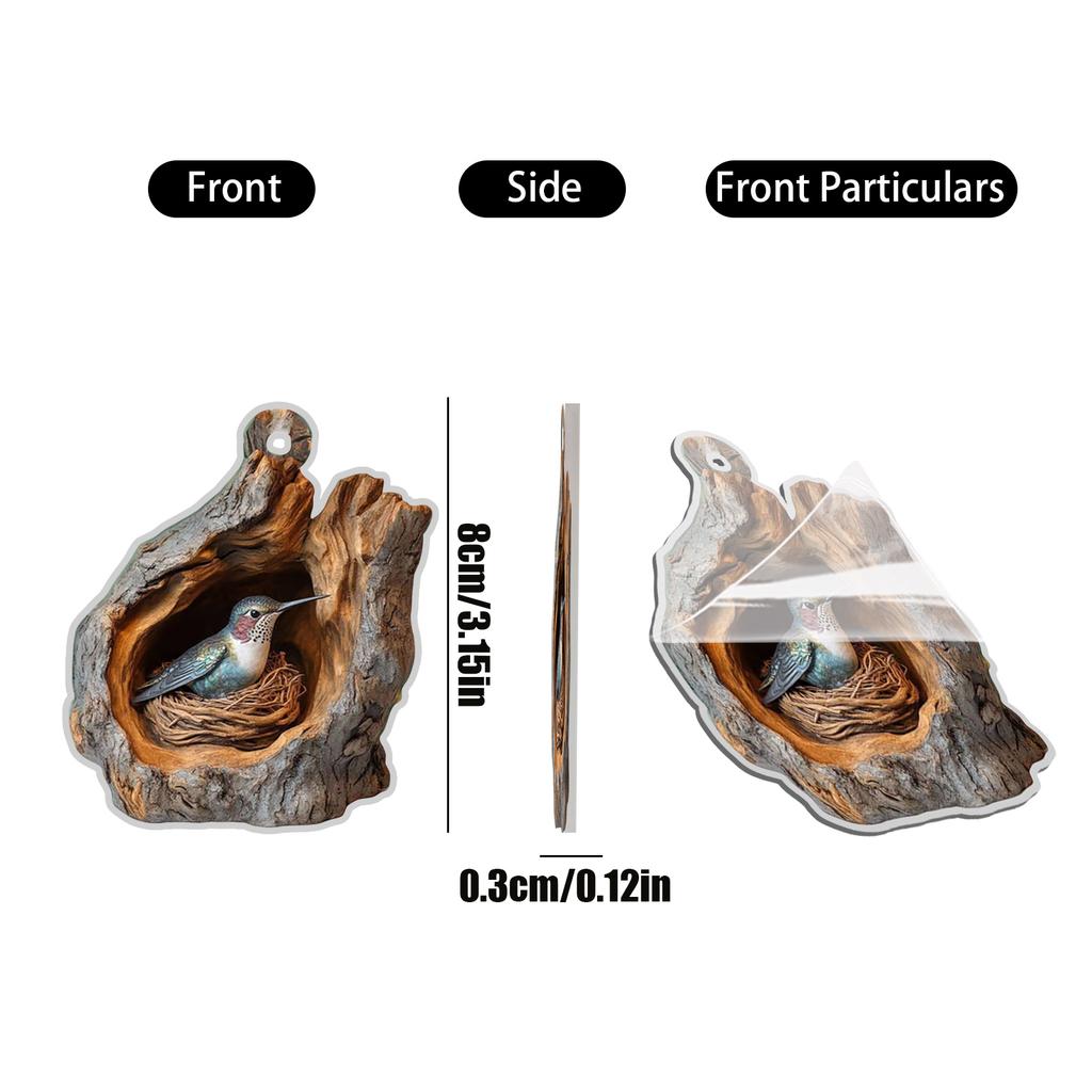 New Forest Animal Pattern Acrylic Ornaments -  Animal Christmas Tree Decorations - 2D Flat Christmas Hangings