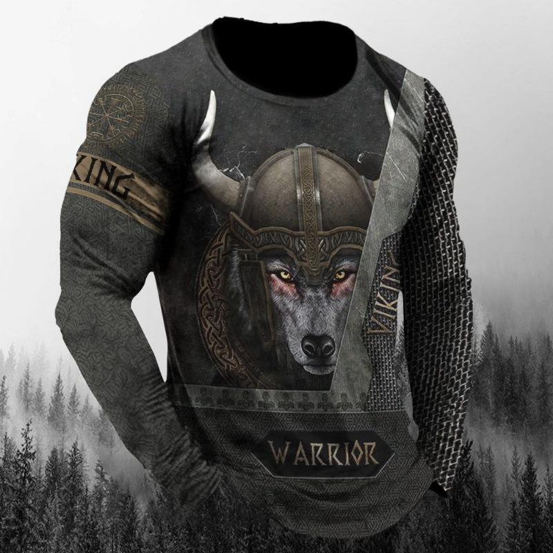Camisetas de Animales Para Hombre Estampado de Lobo 3D Mangas Cortas Tops Moda Personalidad Camiseta Suelta Oversized Camisetas Camisa Ropa de Hombre