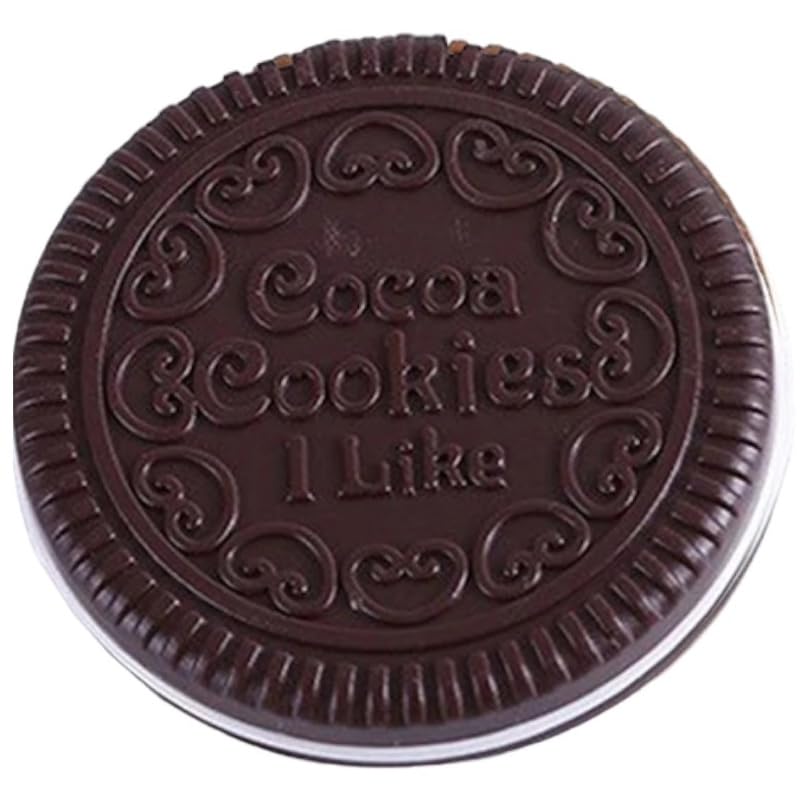 

Компактное складное зеркало и расческа в виде печенья для макияжа, идеально для путешествий или милый подарок на день рождения, идеально для набора сладостей и закусок, 2 предмета, зеркало, двустороннее