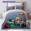 Bob the Builder Pattern Bedding,Quilt Set Quilt Cover Pillowcase Home Birthday Gift (1 * Duvet Cover + 2 * Pillowcase, Without Core)