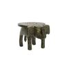 20.32 Cm Hand-Painted Wooden Elephant Shape Stool Chair, Cum Side Table, for Home, Office, Living or Bedroom Decor