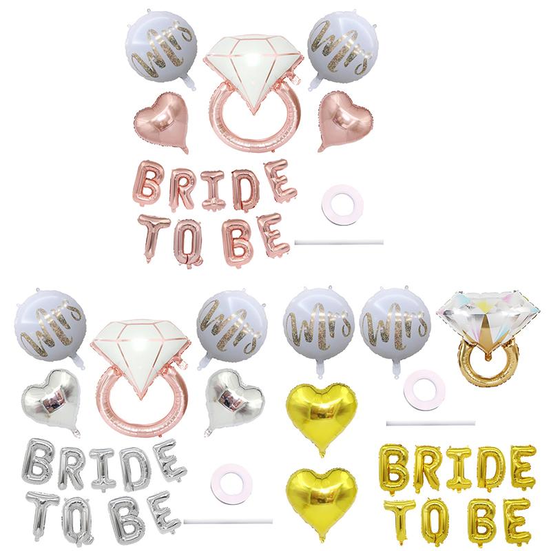 Rose Gold Bride To Be Letter Foil Balloon Love Ballon Wedding Engagement Decor Bachelor Party Wedding Bridal Shower Supplies