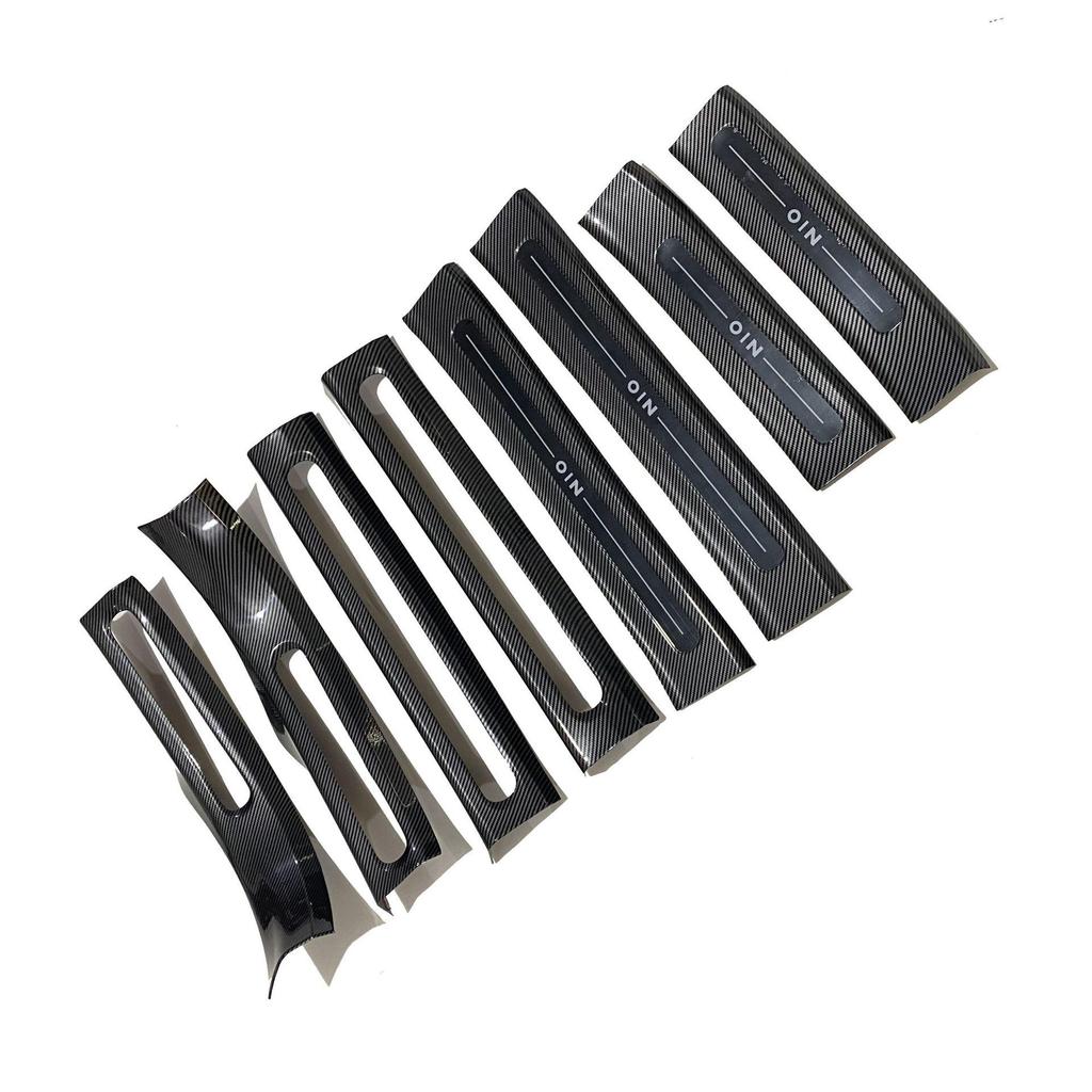 23 NIO ES6 Carbon Fiber Door Sill & Kick Plate Set