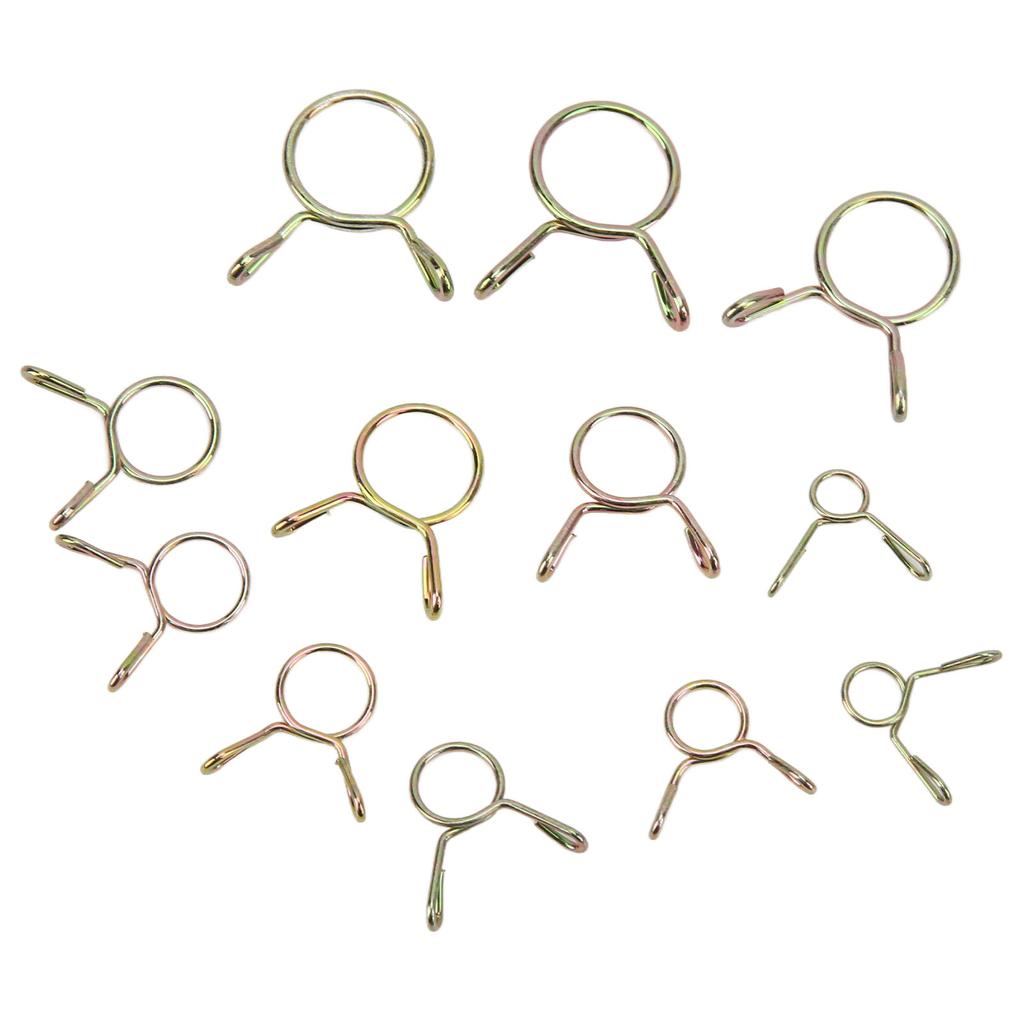 420pcs Fuel Line Spring Wire Clips 10‑Size 5‑14mm Air Tube Clamps for Motorcycle Scooter ATV