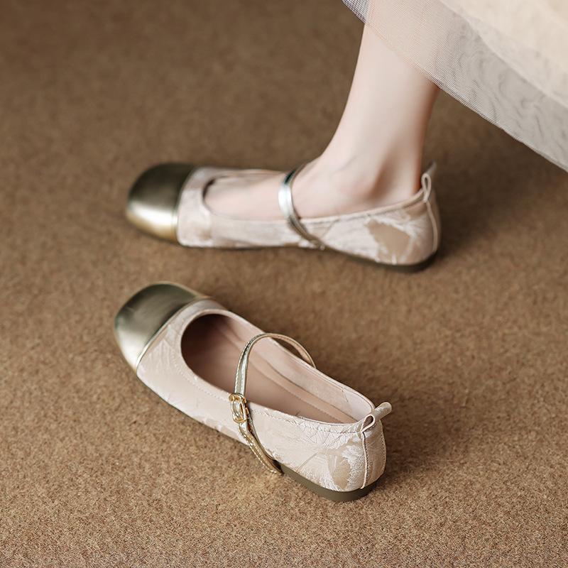 638-18 Mary Jane women's shoes 2025 autumn new flat-soled single shoes shallow beanie shoes summer shoes