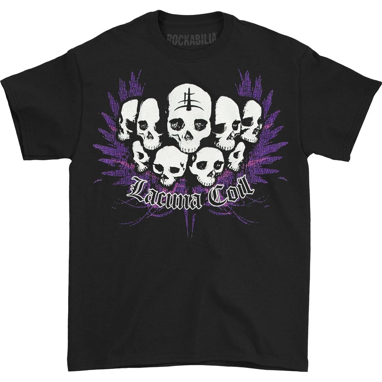 Men s Lacuna Coil Skull Cluster T-shirt Small Black M