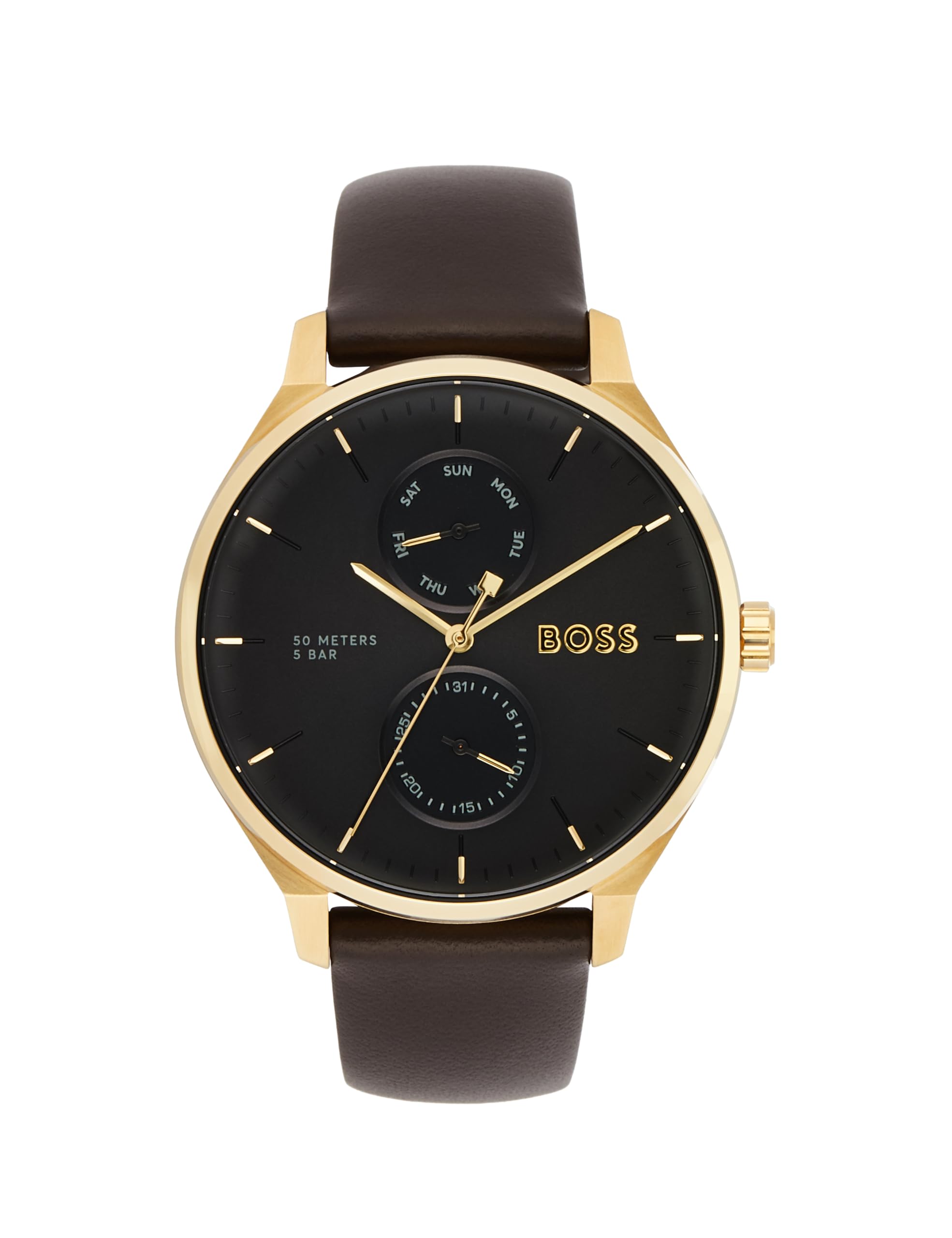 Zegarek TYLER Czarna Tarcza Skórzany Pasek 1514214 [Hugo Boss][Oryginalny] Męski czarny