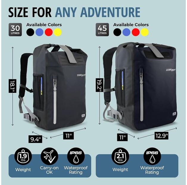 Рюкзак Overboard Classic Waterproof Backpack 30 schwarz (OB1142BLK)