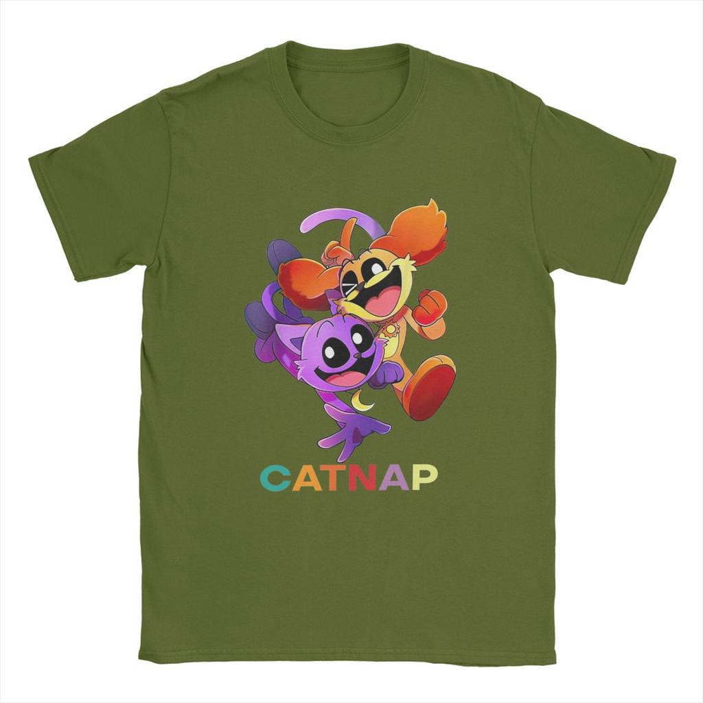 T-shirt per Bambini Uomo Smiling Critters Catnap Dogday Gioco Cartone Animato 100% Cotone Divertente Manica Corta Girocollo Maglietta T-shirt Regalo