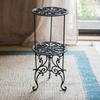 Two-Tier Plant Stand Metal Tiered Classical for Balcony, Garden