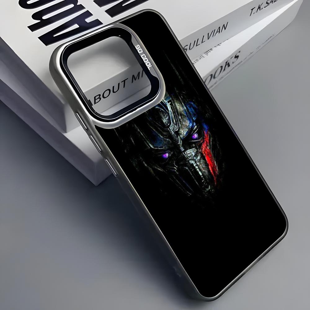 T-Transformers Autobot Phone Case For iPhone 16 15 14 13 12 11 Pro Max Grey Black Matte Laser Metallic Aurora Funda