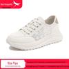 Red Dragonfly Women's Summer Casual Breathable Mesh White Sports Shoes with Soft Thick Sole - Hot Seller for Travel