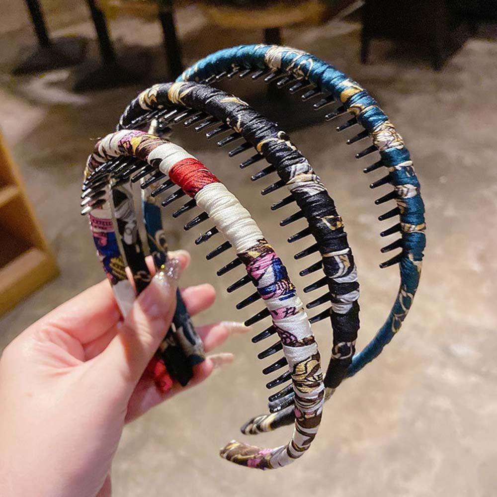Für Mädchen Gesicht Waschen Rutschfestes Zähnekopfband Kunststoff Koreanischer Stil Haarspangen Damen Haarreif