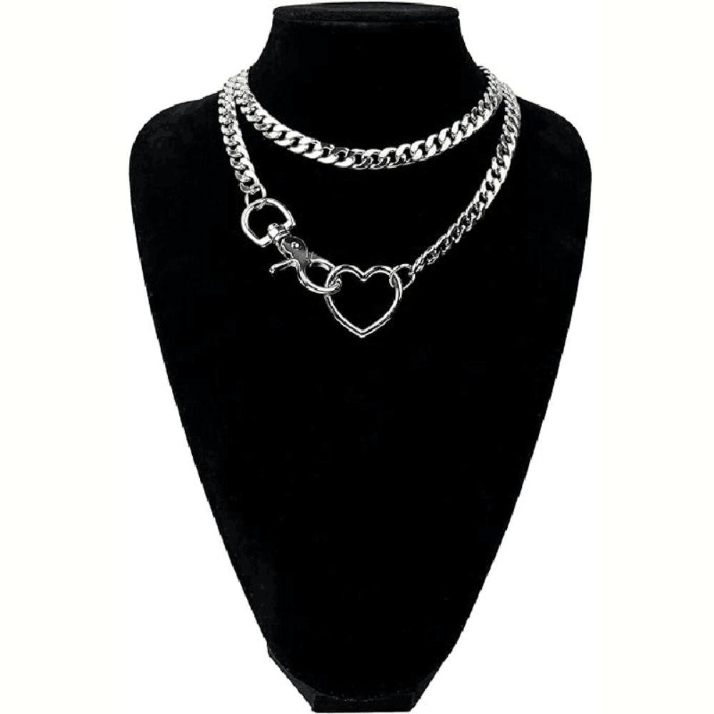 No Fading Choker with Tail Necklace Heart Y-Necklace Heart Slip Chain Necklace