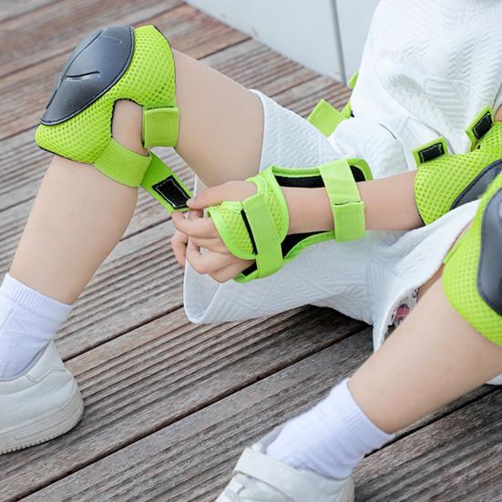 6Pcs/Set Kids Skating Protective Gear Kit with Knee Elbow Pad Wrist Guard Protector Roller Skate Skateboard Scooter Bike Cycling Safety Equipment