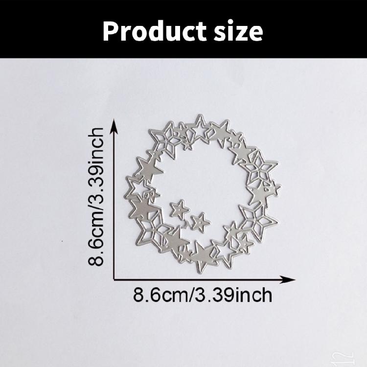 Circle Star Frame Cutting Dies Embossing Stencils Cuts Stencils Star Die Cuts for Scrapbooking Card Scrapbook Decoration