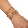 Hot-selling personalized twist chain Cuban chain stacked Dash bracelet set, fashionable and versatile jewelry.