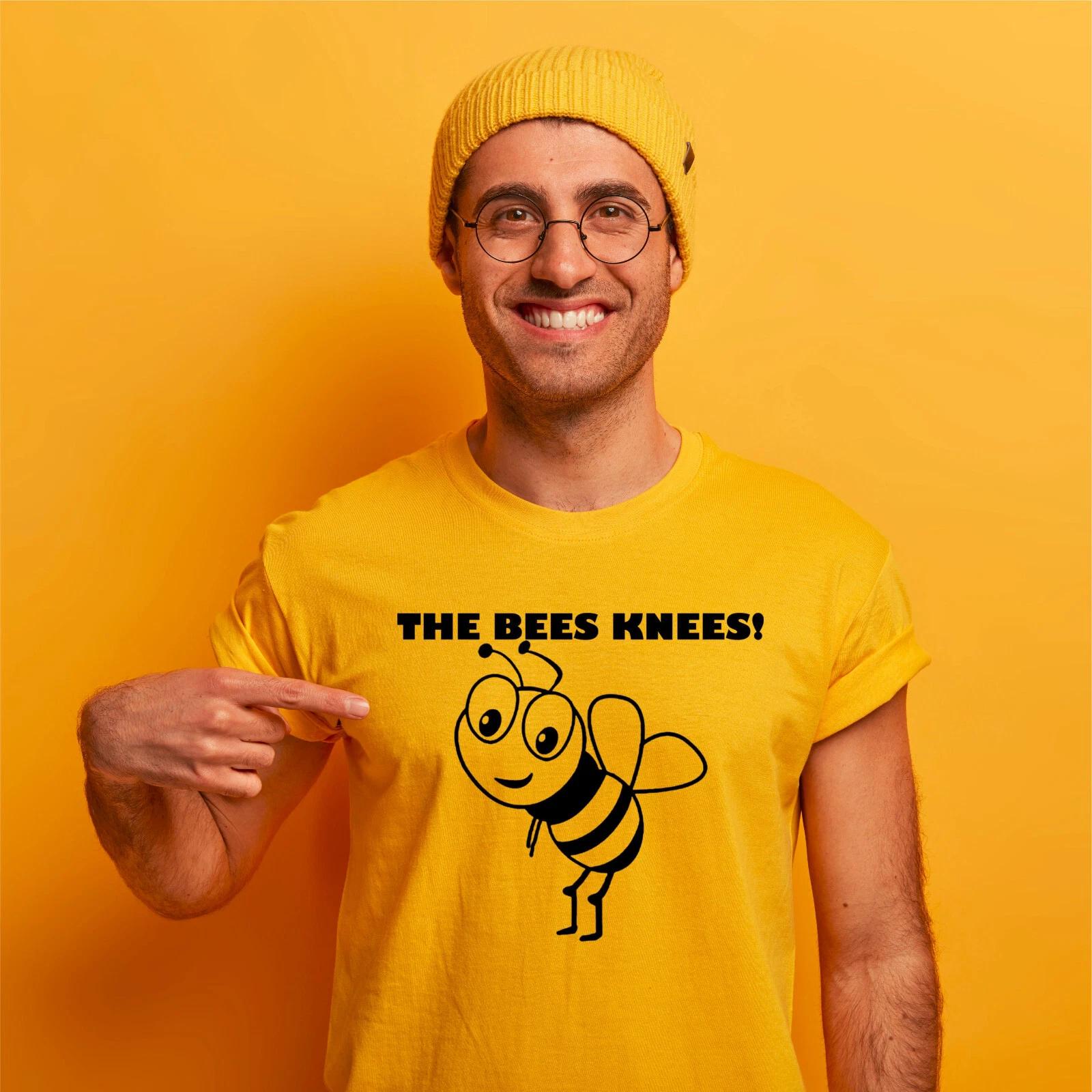 The Bees Knees Mens T-Shirt, Funny Slogan Cool Party Bumble Honey Bee Tee Top XL