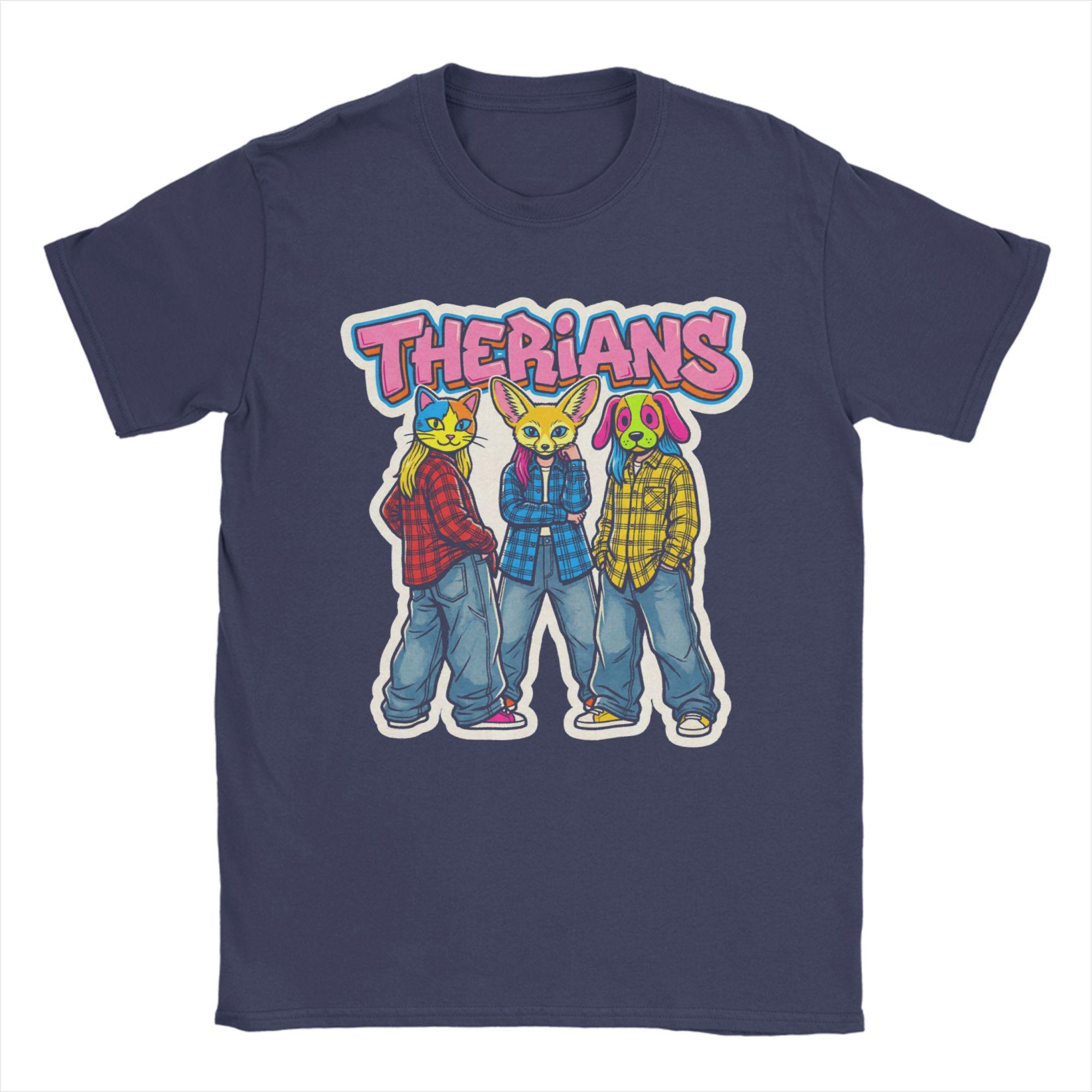 

Crazy Therians Alt Fashion Animal Heads Plaid Grunge Therian TShirts Unisex T Shirt Short Sleeve Tee Shirt Plus Size Clothing 4XL