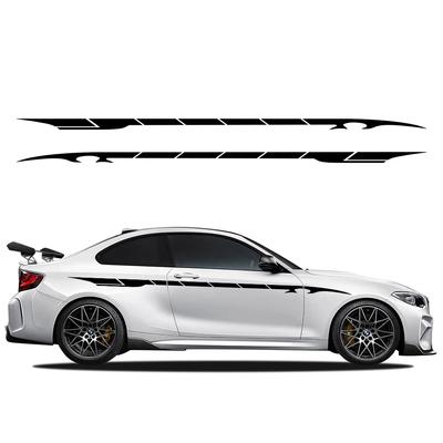 Auto Karosserie Seitenstreifen Grafik Aufkleber Sport Racing Vinyl DIY Streifen Mode Dekoration Vinyl Aufkleber Universal Auto Zubehör