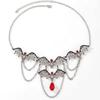 Punk Trendy Alloy Bat Necklace With Hollow Geometric Pendant Halloween Accessory