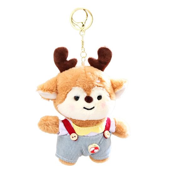 

Cute Deer Plush Keychain Soft Stuffed Animal Pendant for Bags & Backpacks Cartoon Bag Key Accessory for Kids Deer Lovers B света кофе