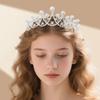 Elegant Pearl Crown, Individual Fashion Accessory, Princess Style, Sparkling Birthday Gift for Girls, Instant Special Party