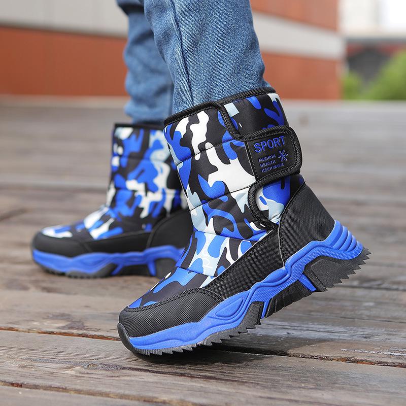 2025 Winter Children's Snow Boots - Velvet-Lined, Thick, Warm & Anti-Slip for Medium & Large Kids