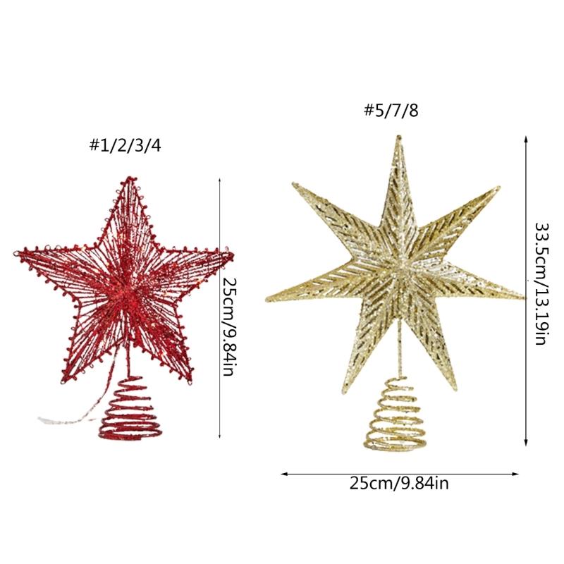 Festive Christmas Tree Star Toppers Perfect Addition To Holiday Decorations