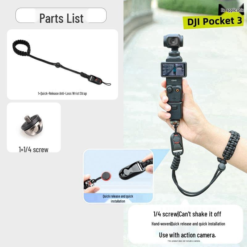 DJI Osmo Pocket 3 Camera Wrist Strap Insta360 X4/X5 Anti-Loss Lanyard