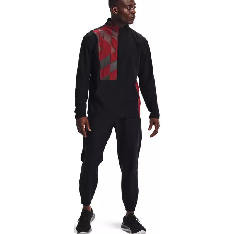 Under Armour Pantalones Largos de Punto Cónicos Casuales para Correr en Cualquier Lugar Pantalones para Hombre Negro 1366510-001