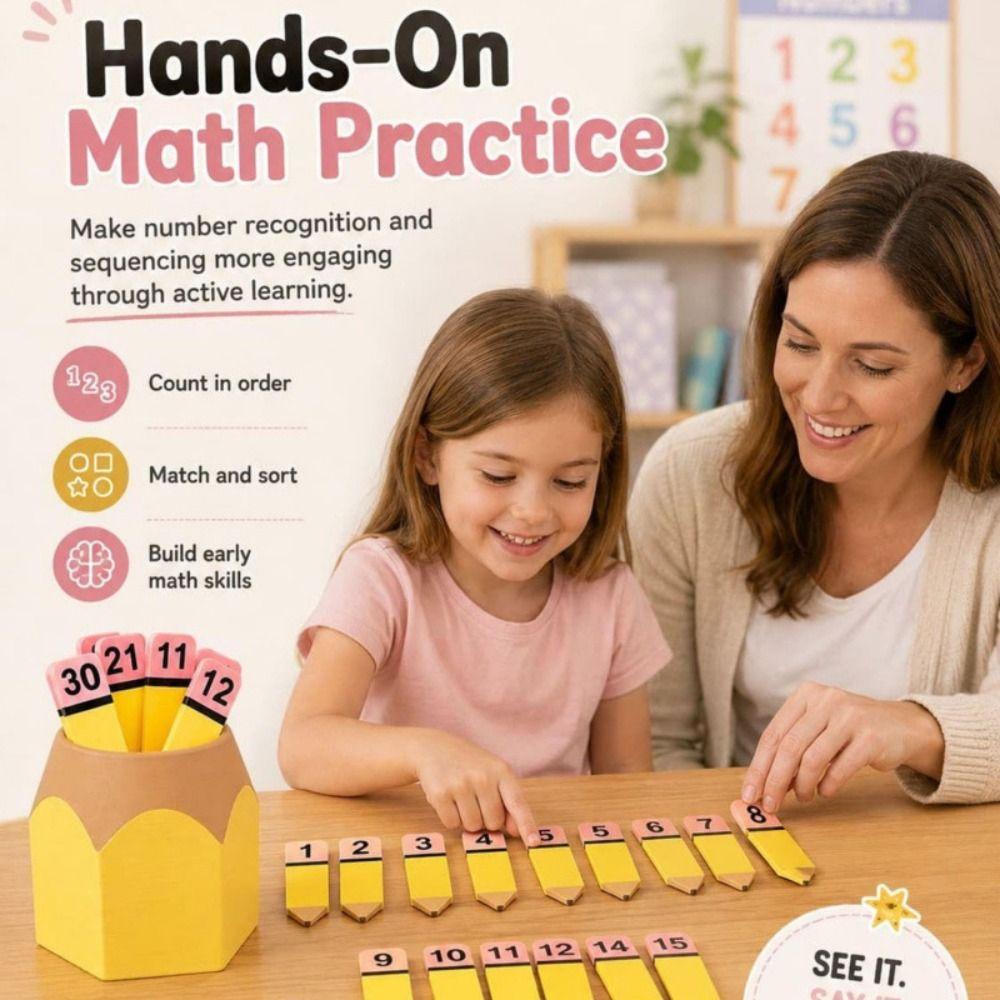 Montessori Mathe Sortierbrett Wiederverwendbares Zählset Schreibtisch-Ordnungsbehälter Zählbrett Pädagogisch