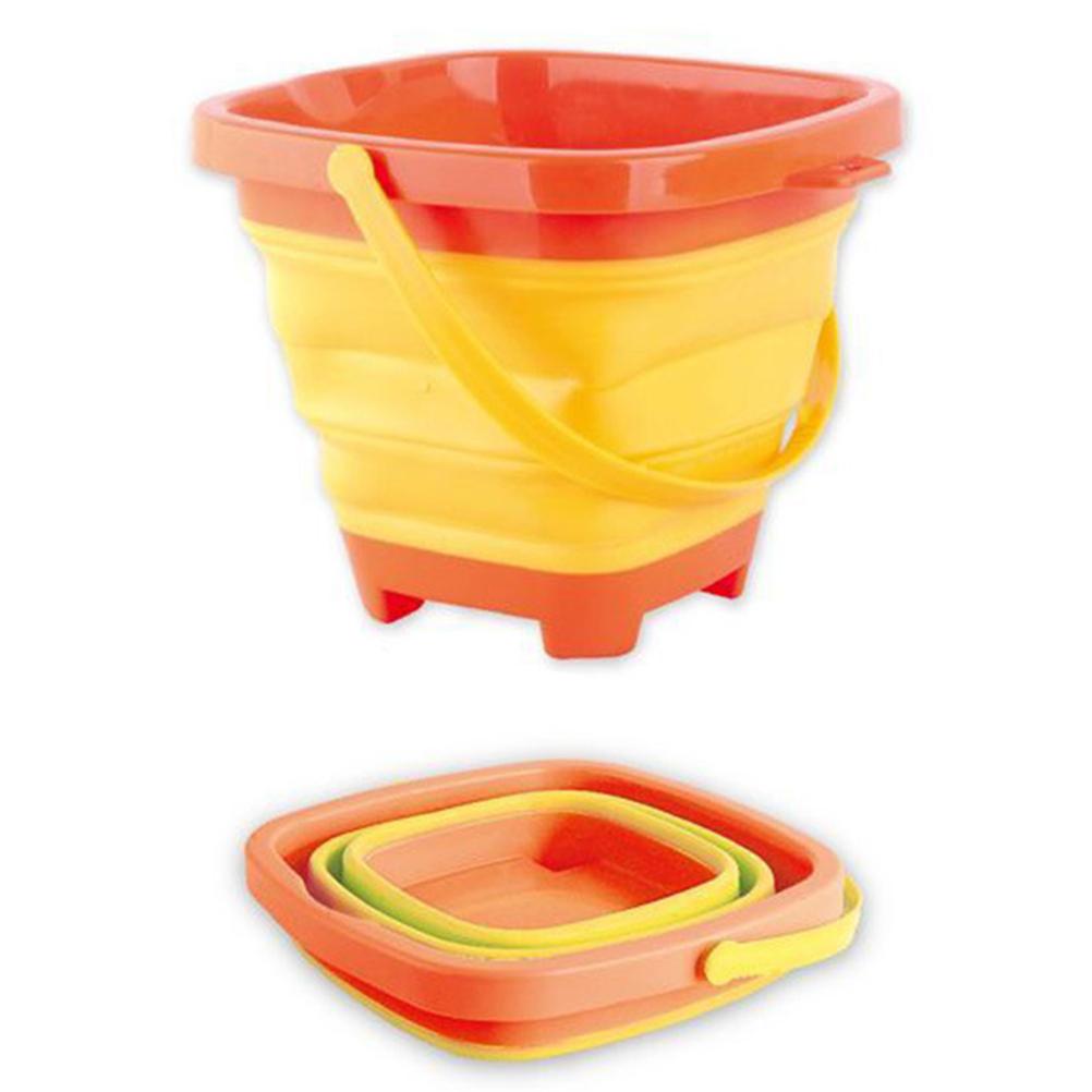

Многофункциональное складное пляжное ведро для песка, игрушка для детей, пластиковое ведро для песка, расширяемое ведро для песка жёлтый