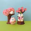 ZAKKA Handmade Japanese Cat Cherry Blossom Season DIY Resin Figurines Ornaments