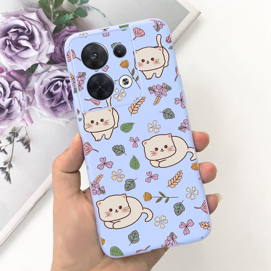 For OPPO Reno8 CPH2359 Case Reno8 Pro CPH2357 Reno 8 8Pro 5G Lovely Cartoon Candy Color Soft Silicone TPU Phone Back Cover