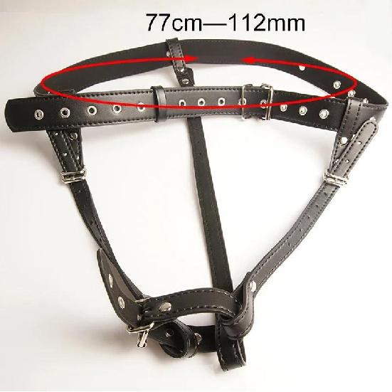 2025 Chastity Forced Orgasm Belt for Vibrator,Leather Bondage Strap-on Harness,Strapon Magic Wand Massager,Sex Toys for Women