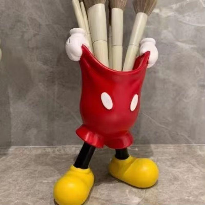 

& Kawaii Mickey Glove Pen Holder Anime Cute Cartoon Pencil Stationery Desktop Decoration Student Pen Holder Christmas Gift