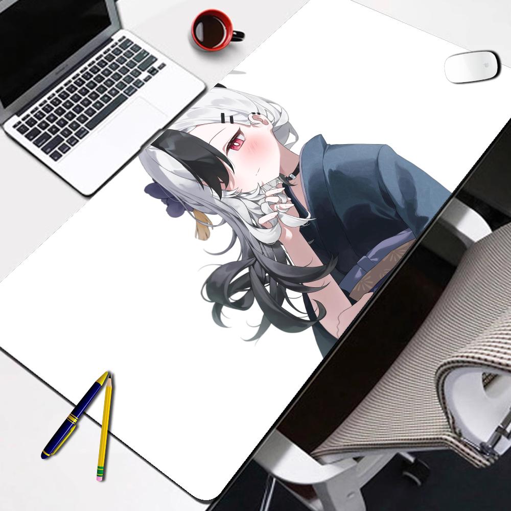 Hot Game Mousepad Onikata Kayoko Blue Archive Large Gaming Mouse Pad With Lock Edge Computer Keyboard Table Desk Mat
