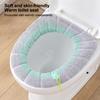 1Pc Thicker Bathroom Toilet Seat Cover Pads Soft Comfortable Toilet Seat Cushion Cover Stretchable Toilet Seat Warmer Easy Inst