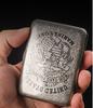 Vintage Antique Silver Dual-Use Cigarette Case for 6.5mm Medium/Regular Cigarettes - Holds 20/16 Count