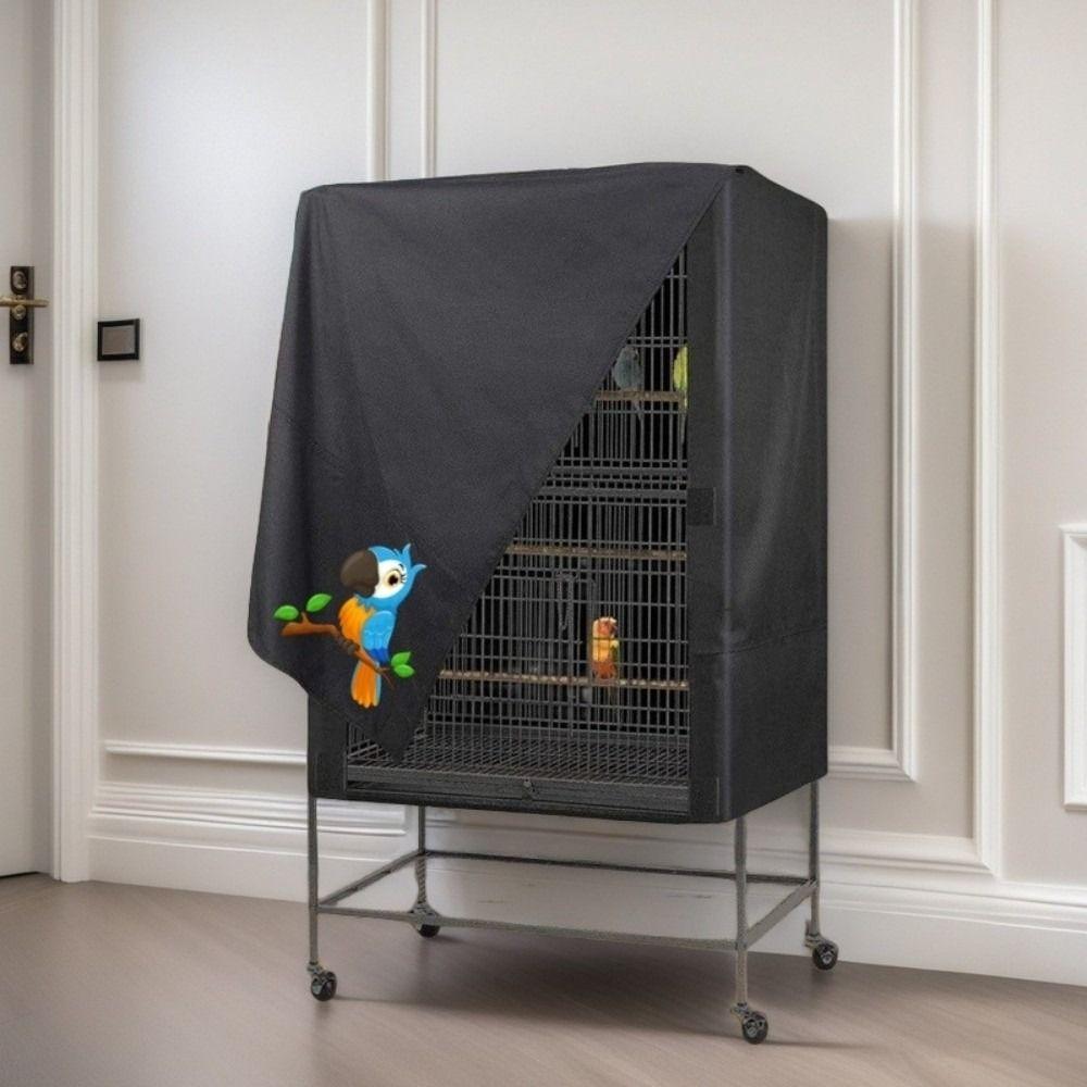 Light-Blocking Oxford Cloth Bird Cage Cover Ventilated Waterproof Bird Cage Cover Dustproof Washable Bird Cage Protective Hood