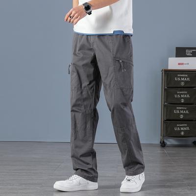 Men's Washed Casual Pants Men's Multi-pocket Overalls Trousers