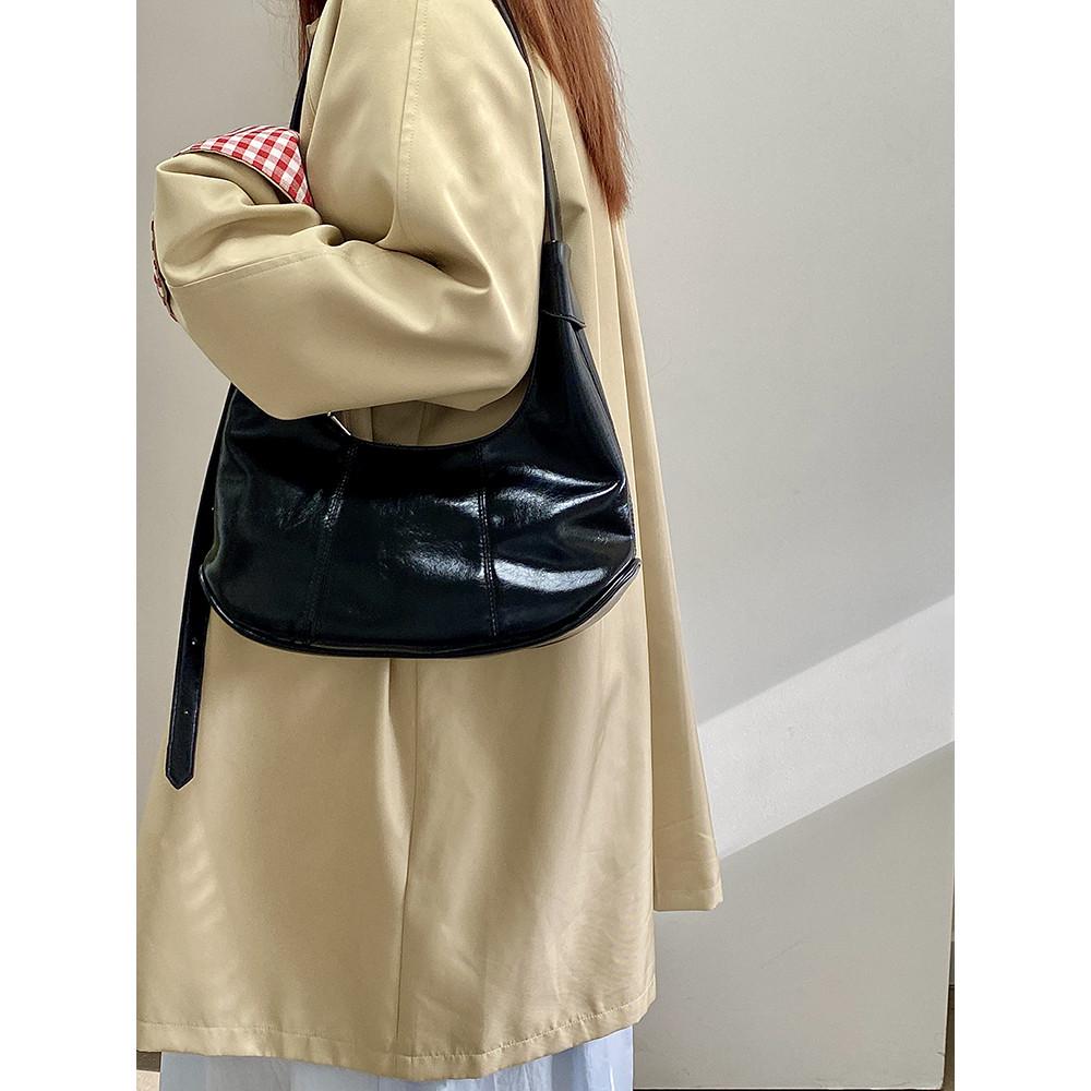 Ielgy Retro Large-Capacity Dumpling Bag All-Match One-Shoulder Messenger
