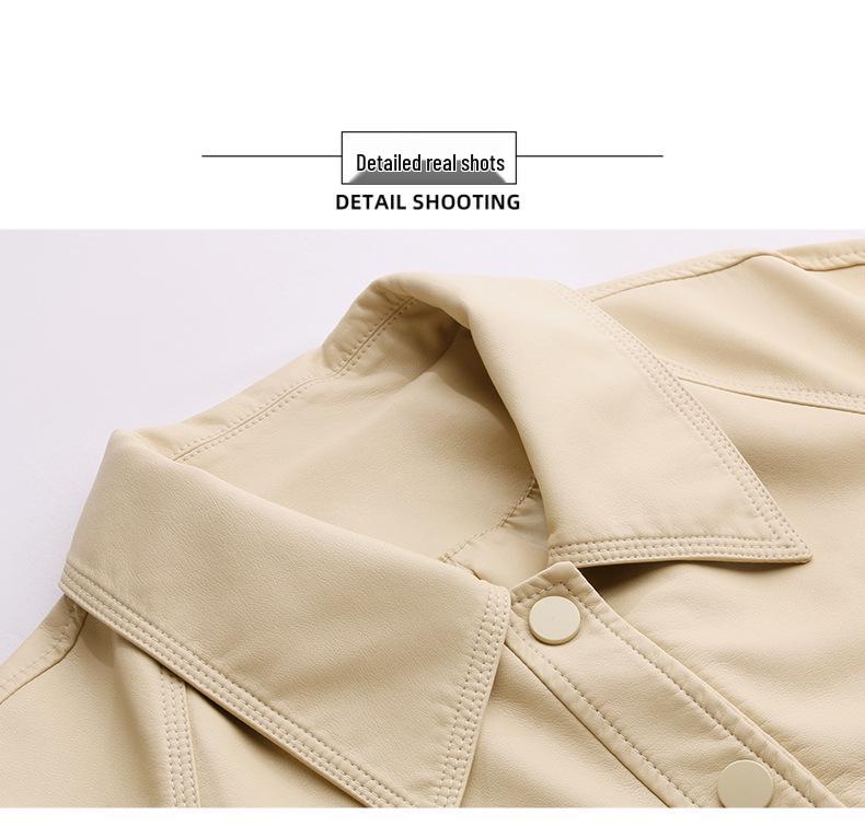 Women's 2025 Spring Fashion Loose PU Leather Jacket, Casual Top Z8803