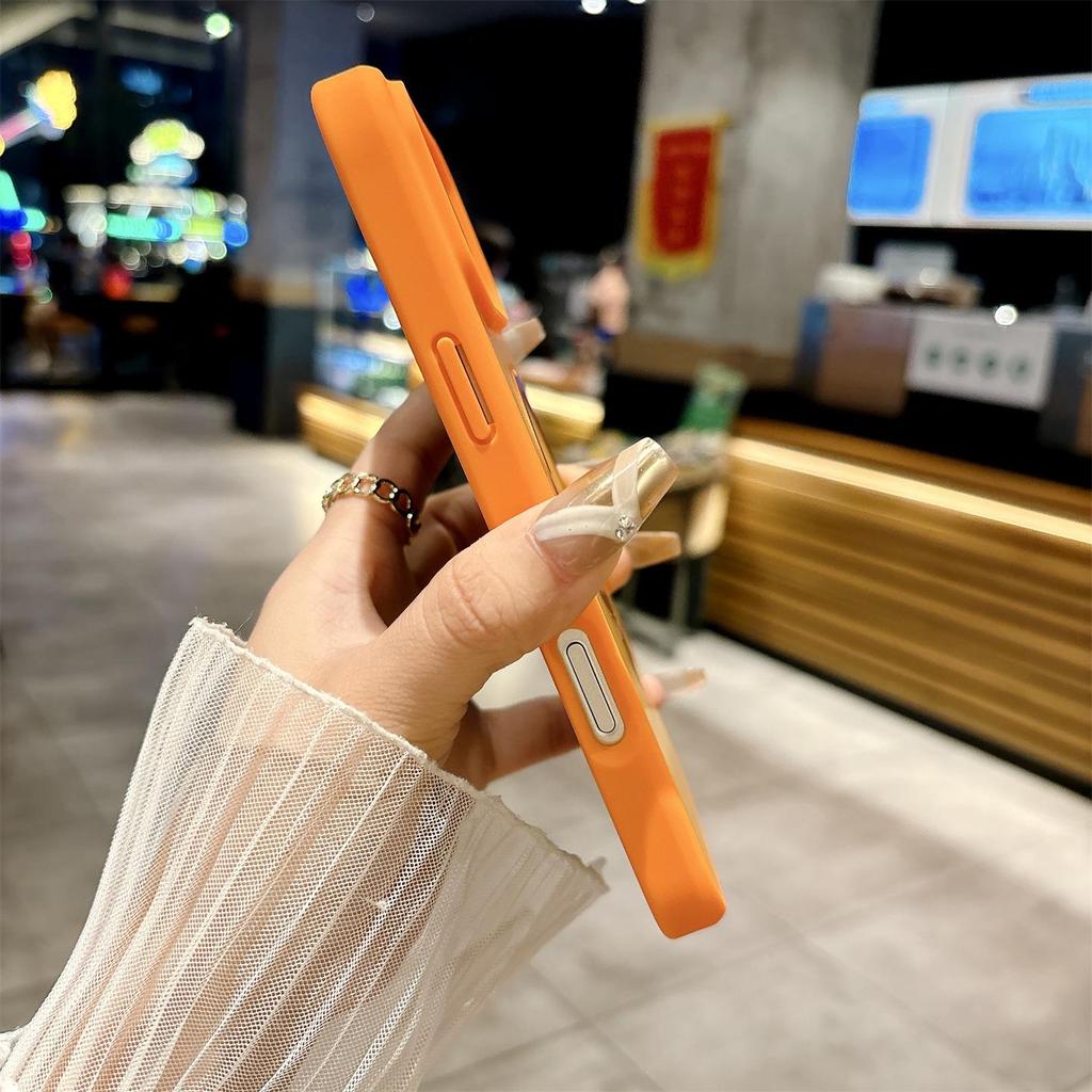 Magnetic Metal Stand Air Case for Apple 17 Pro Max, Frosted Protective Case for Apple 16, 15, and 14