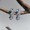 Серебряные серьги с натуральным топазом 3.189ct, фианитами (2207016)