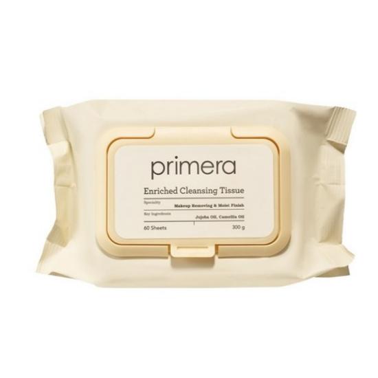 Primera Enriched Cleansing Tissue Moisturizing Makeup Remover Wipes 60 Sheets